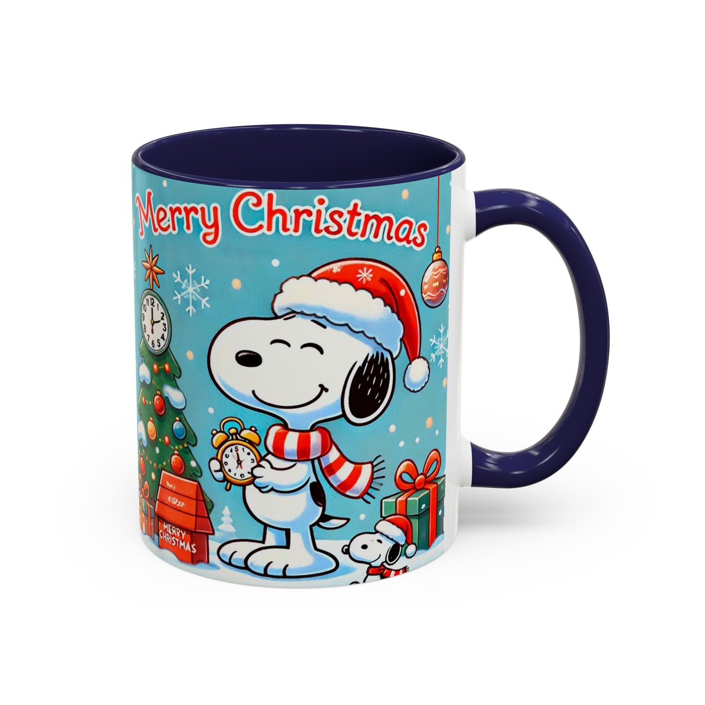 Beagle Chistmas Illustration Mug | Accent Coffee Mug 11oz 15oz
