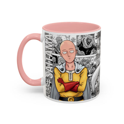 Saitama Mug |One Punch Man Inspired Collage Accent Mug (11/15 oz)