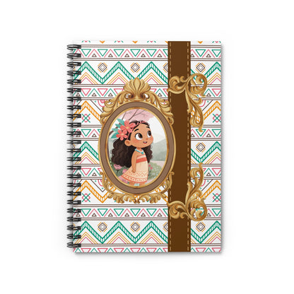 Polynesian Princess Portrait Spiral Notebook | Ruled Journal