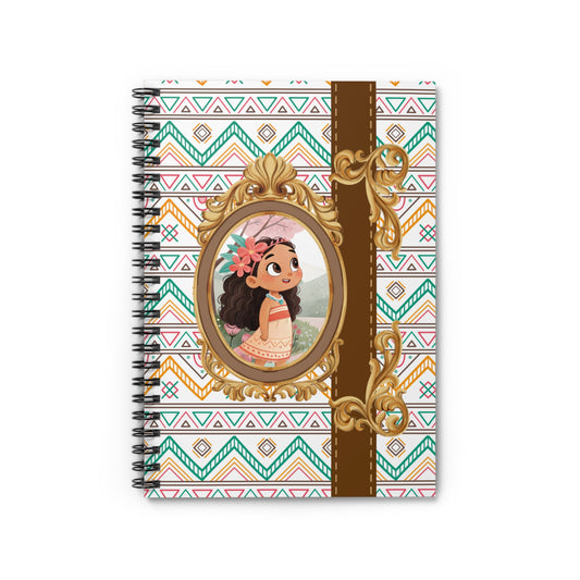 Polynesian Princess Portrait Spiral Notebook | Ruled Journal
