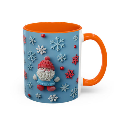 Santa Snowflake Pattern Mug | Accent Coffee Mug