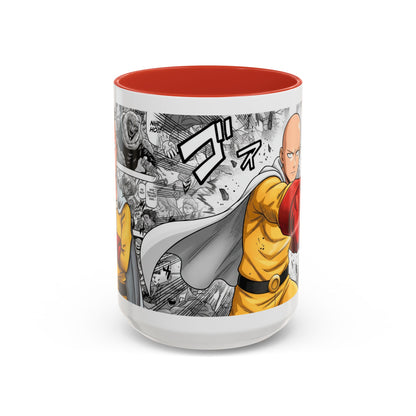 Anime Fist Coffee Mug  Dynamic Manga Collage Accent Mug (11/15 oz)