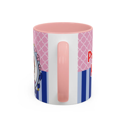 Princess Kitty Hello Kitty Accent Coffee Mug | Cute Pink & Blue 11/15oz