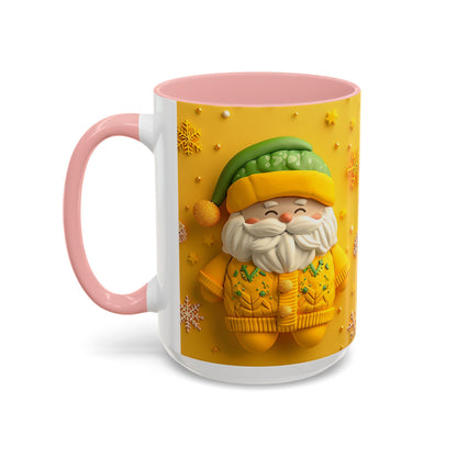 Yellow Sweater Santa Mug | Accent Coffee Mug