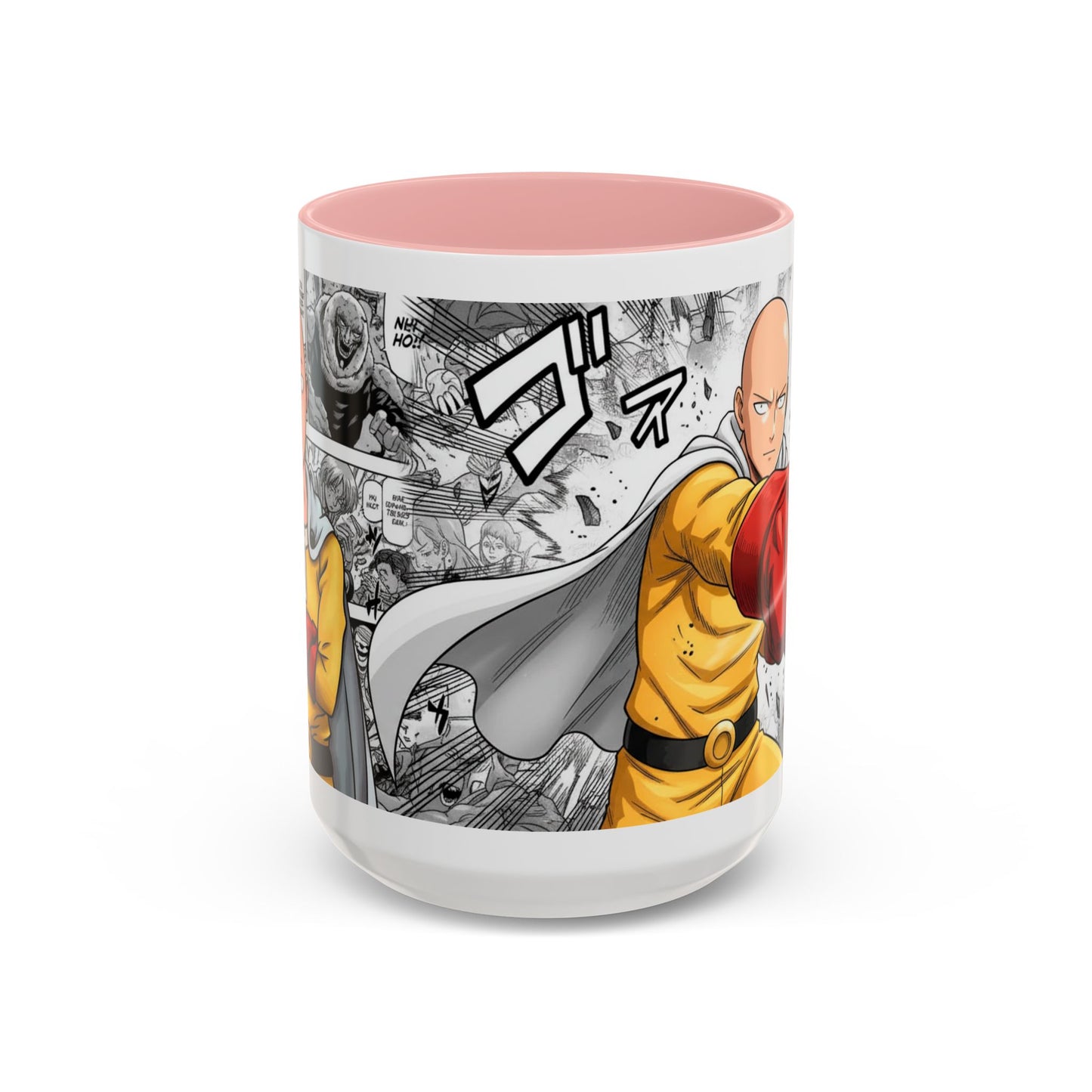 Saitama Mug |One Punch Man Inspired Collage Accent Mug (11/15 oz)