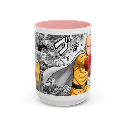 Saitama Mug |One Punch Man Inspired Collage Accent Mug (11/15 oz)