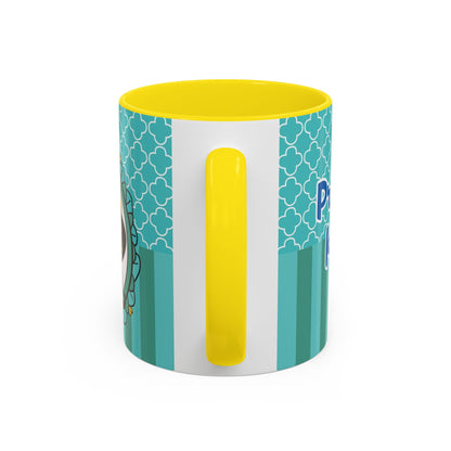 Princess Girl Cartoon Teal Accent Coffee Mug | 11oz 15oz