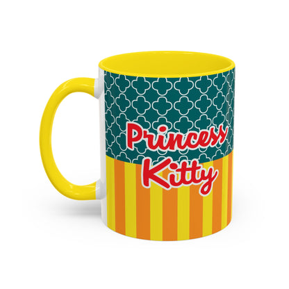 Redheaded Princess Kitty Accent Coffee Mug | Cute Cat Princess Design