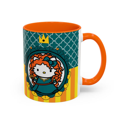 Redheaded Princess Kitty Accent Coffee Mug | Cute Cat Princess Design