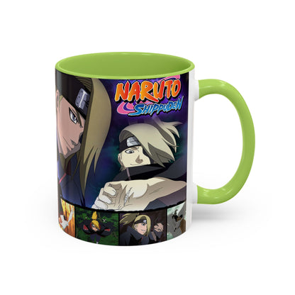 Deidara Naruto Shippuden Accent Coffee Mug | Anime Art Collage (11/15oz)