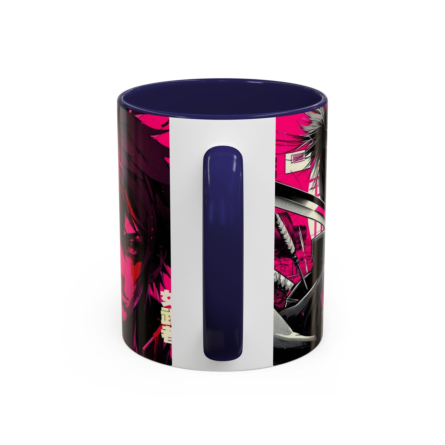 Neon Anime Samurai Mug | Accent Coffee Mug 11oz 15oz