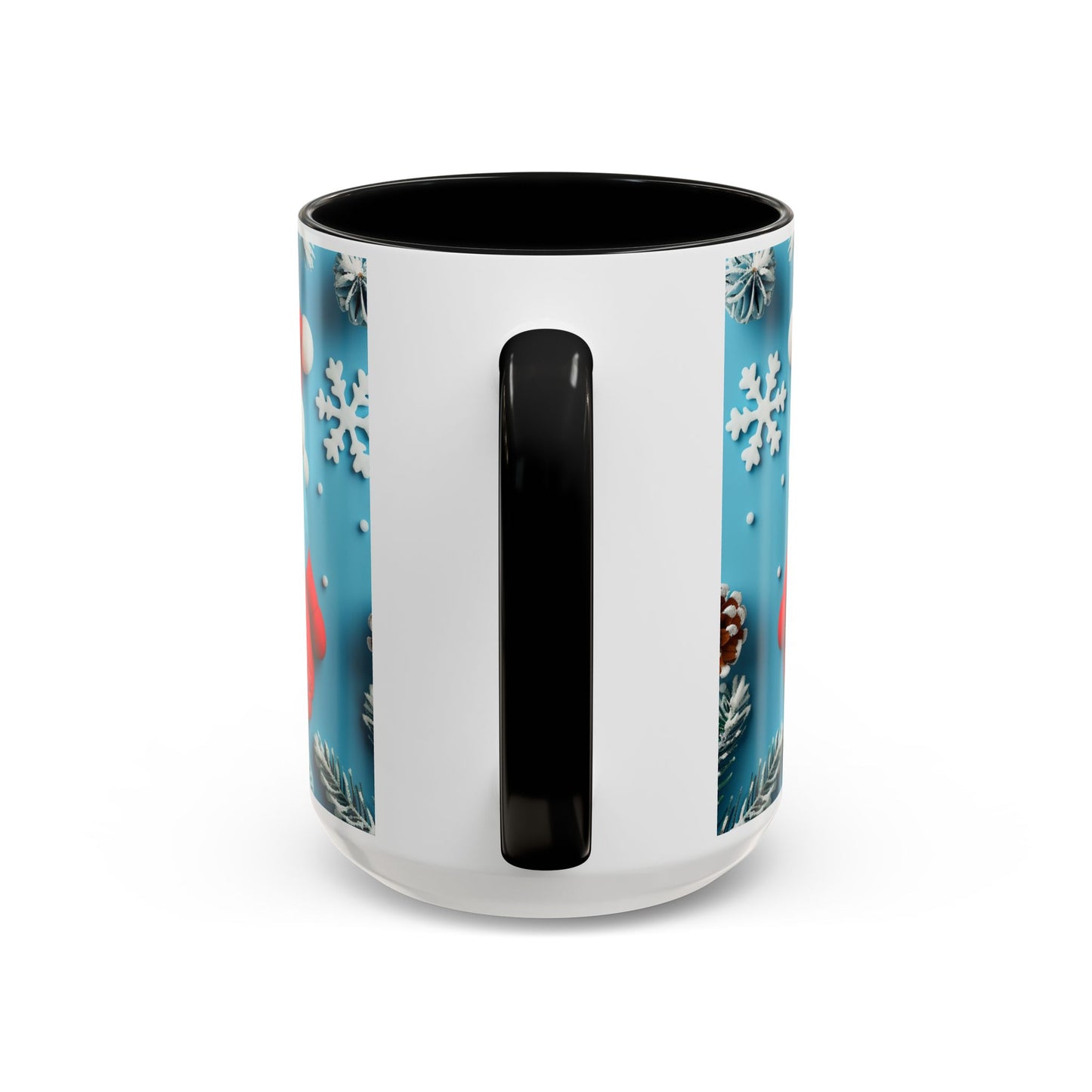 Blue Santa Claus Mug | Snowflakes Holiday Coffee Mug