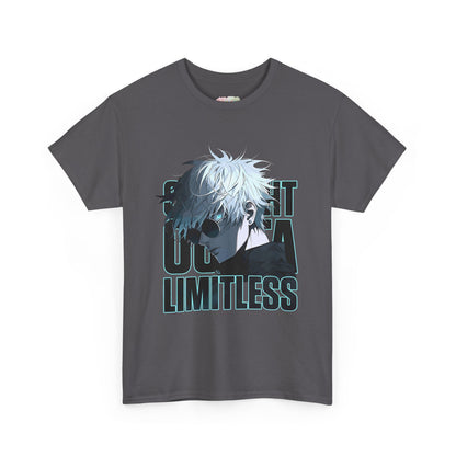 Anime White-Haired Character Limitless Tee | Illustrated Portrait, Graphic Shirt