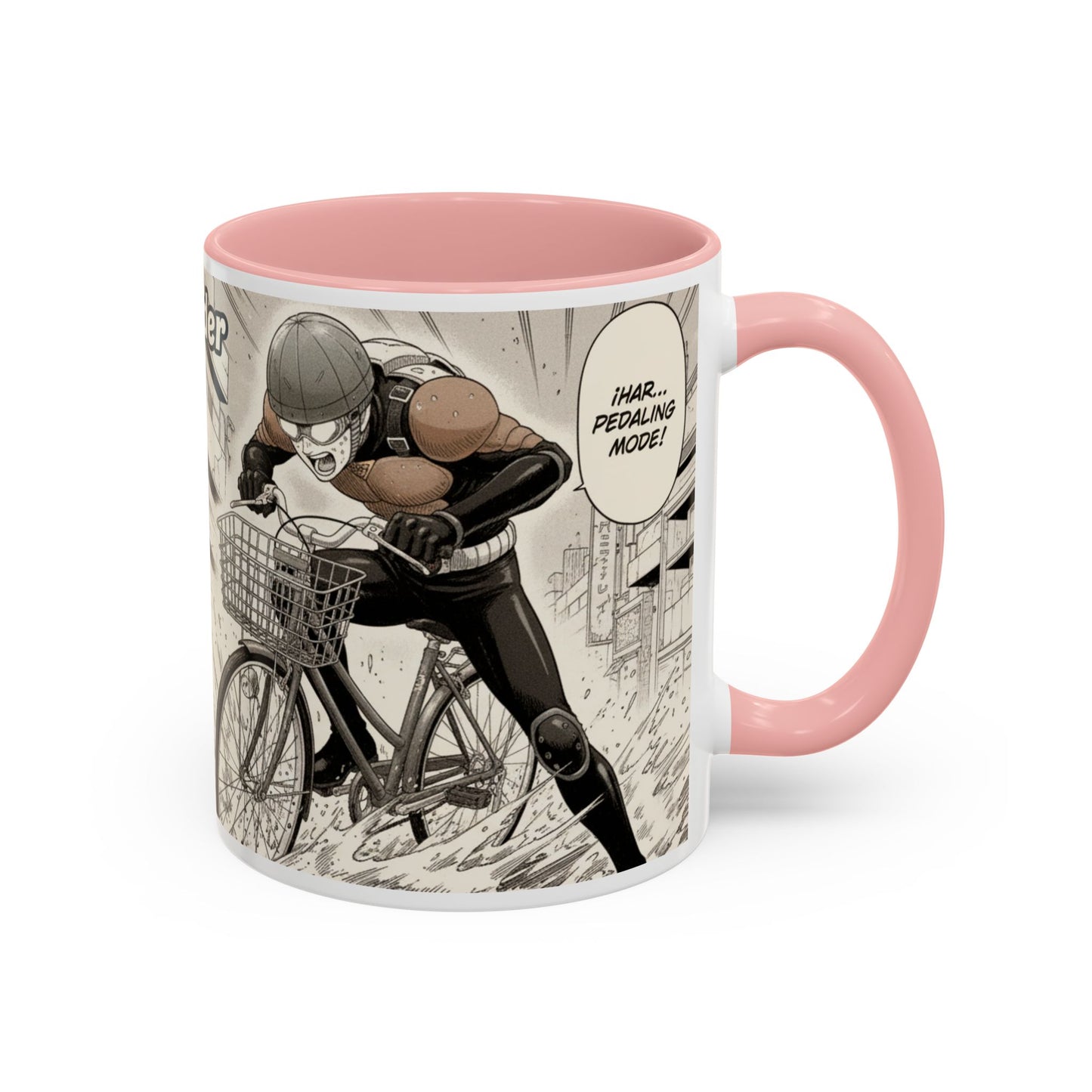 Mumen Rider Comic Panel Coffee Mug  Anime Hero Bike Design (11/15oz)