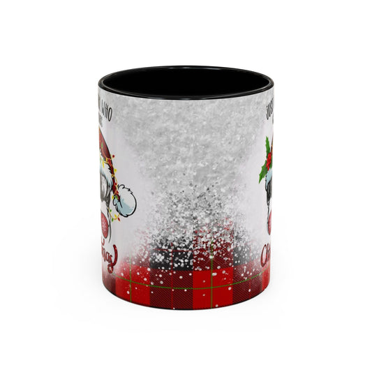 Just a Girl Who Loves Christmas Skull Mug | Accent Coffee Mug 11oz/15oz