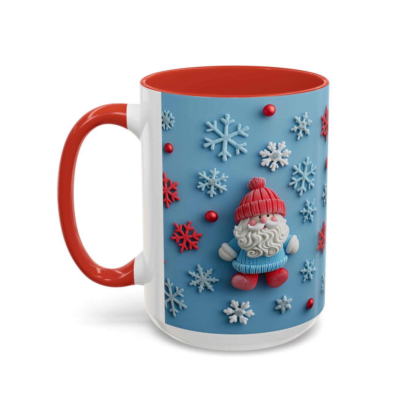 Santa Snowflake Pattern Mug | Accent Coffee Mug