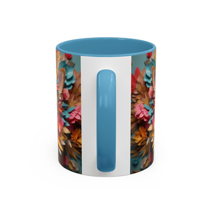 Chihuahua Floral Wreath Accent Coffee Mug — Colorful Pet Lover Gift (11/15oz)