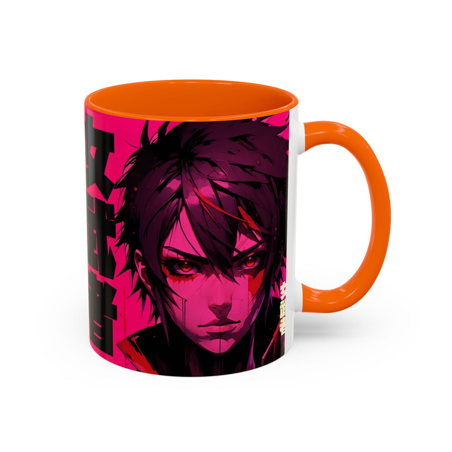 Neon Anime Samurai Mug | Accent Coffee Mug 11oz 15oz