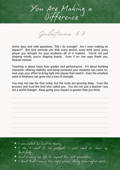 Chalkboard & Calling | Devotional Journal