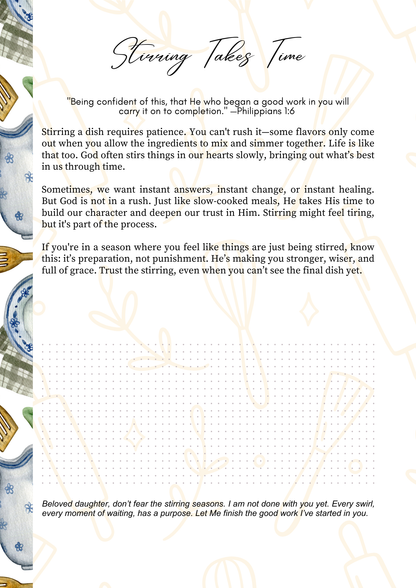 Lessons in the Kitchen | Devotional Journal