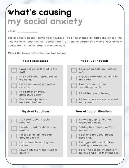 The Social Anxiety Relief Workbook | Digital Download