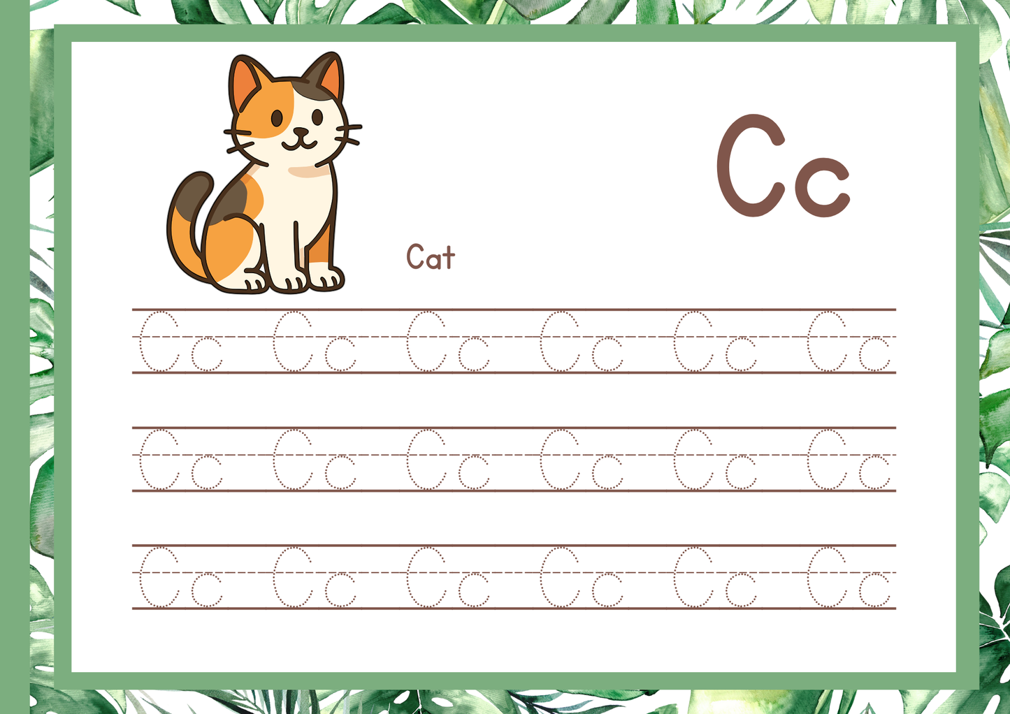 Alphabet Tracing Pad - Animal Theme | Digital Download