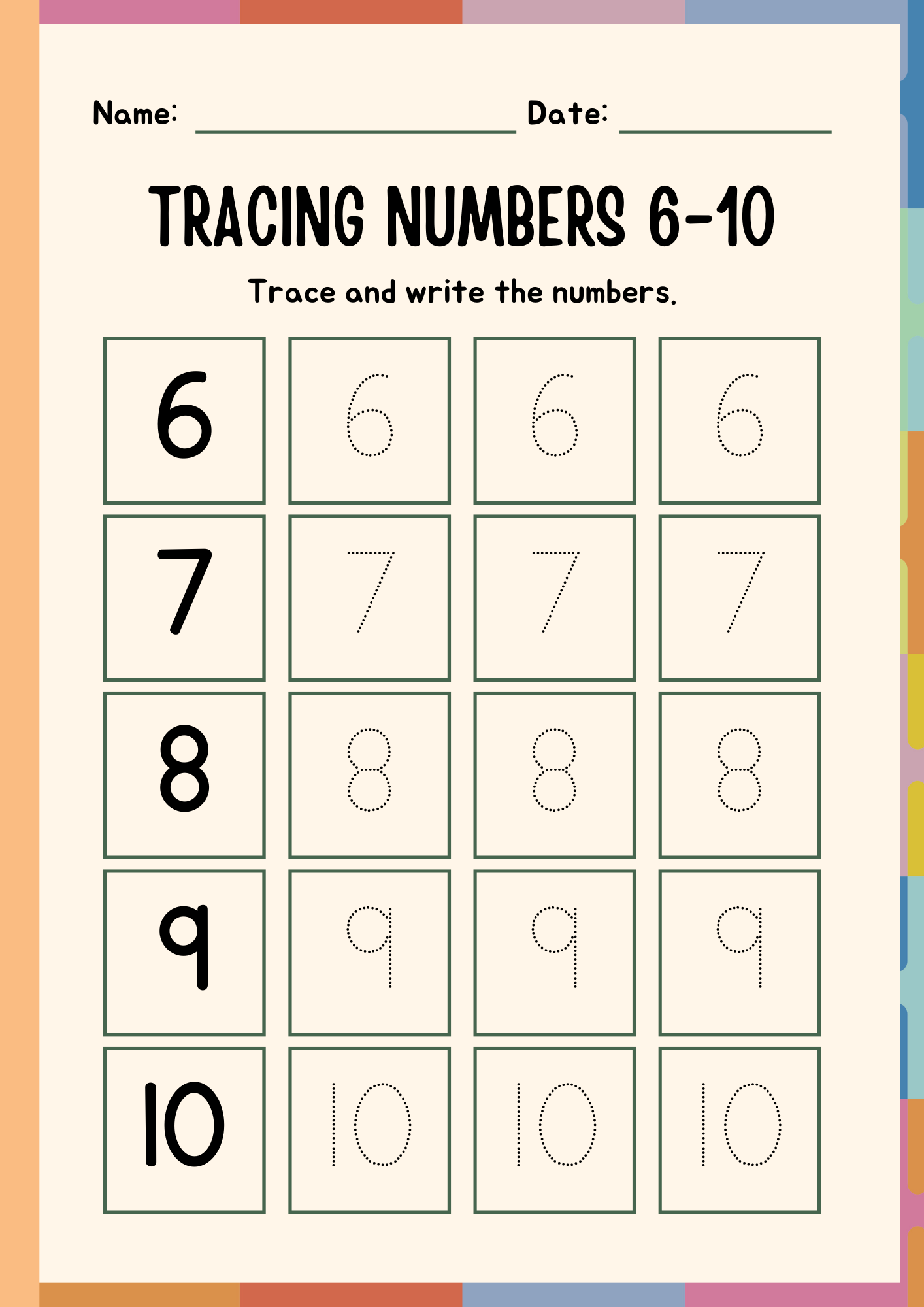 Colorful Pre-school Learning Pack | Digital Download