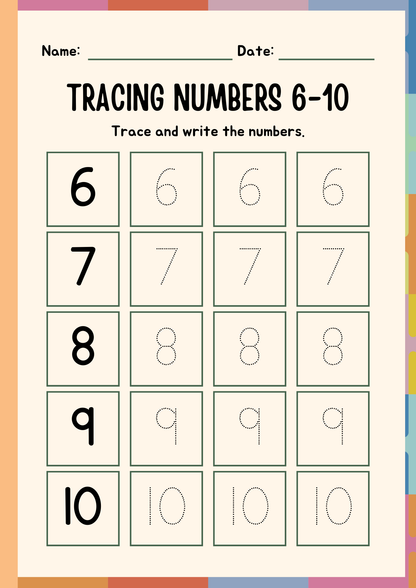 Colorful Pre-school Learning Pack | Digital Download