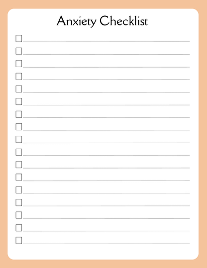 Anxiety Journal | Printable Mental Health Workbook | Digital Download