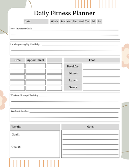 Health and Wellness Planner | Digital Download