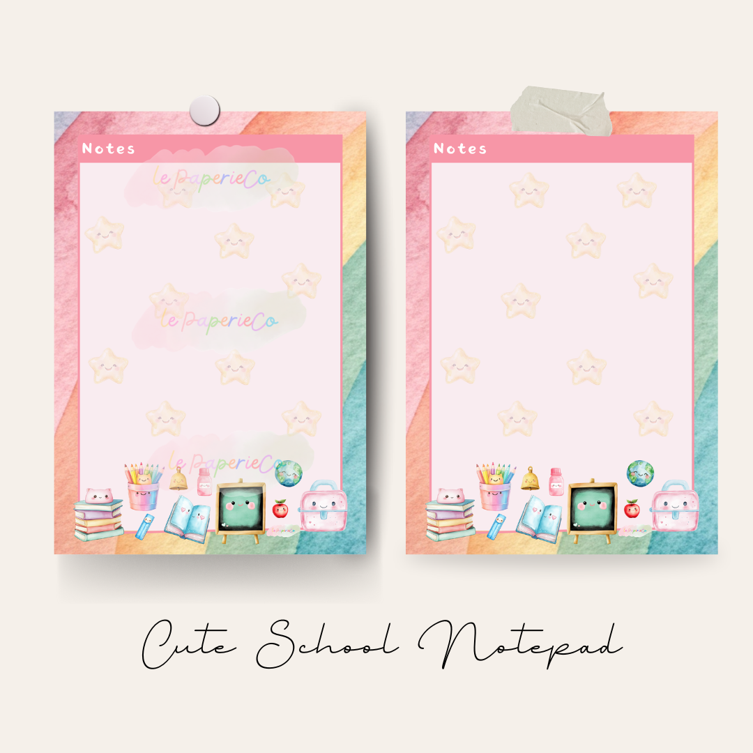 Kawaii School Notepad (50 Pages)