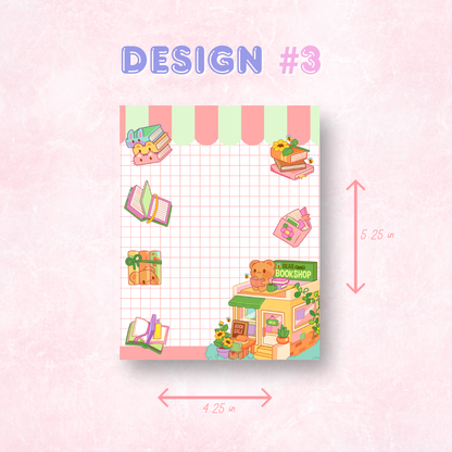 Kawaii Sticky Notepads | 50 Sheets (4.25 in x 5.25 in)