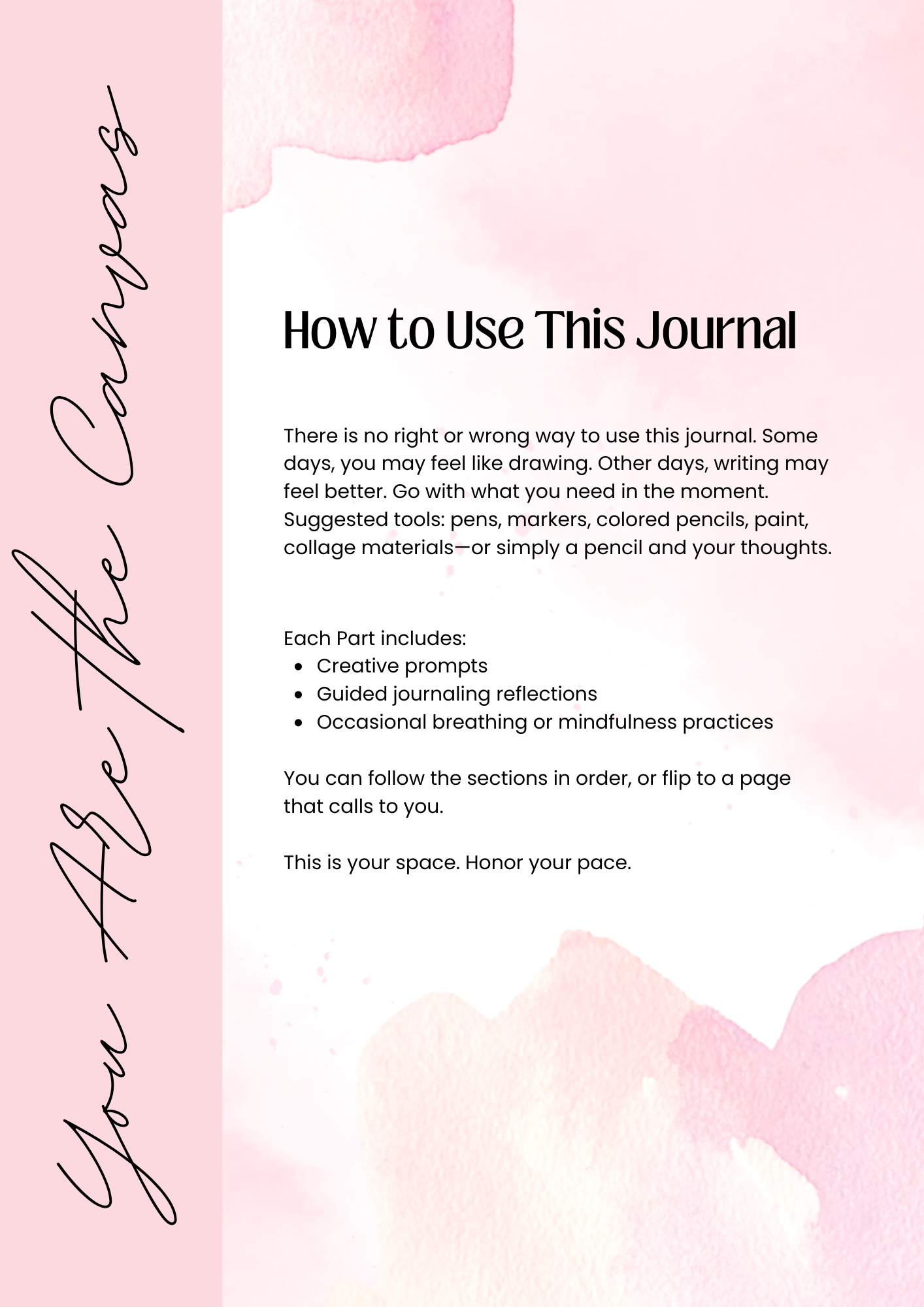 Healing Art Therapy Inspired Journal
