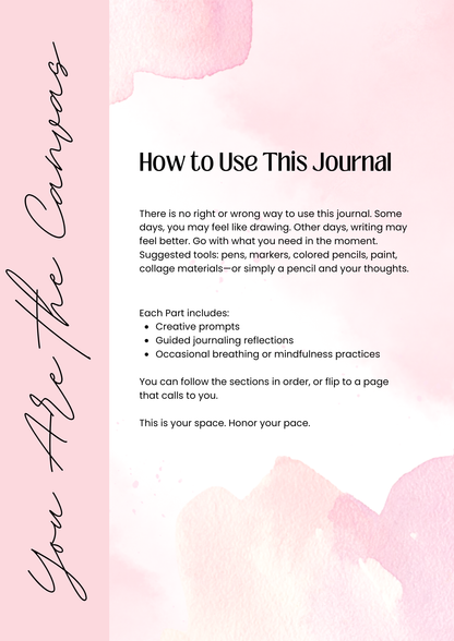 Healing Art Therapy Inspired Journal