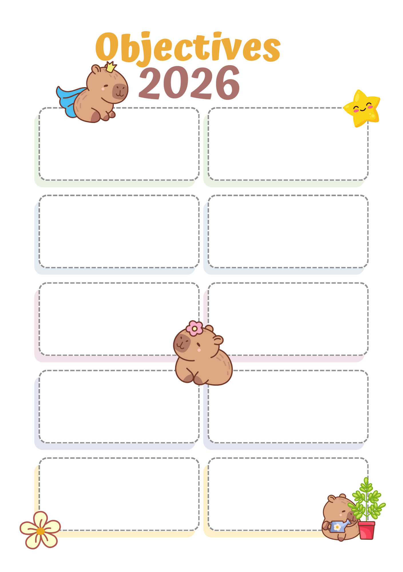 Capybara 2026 Planner | Digital Download