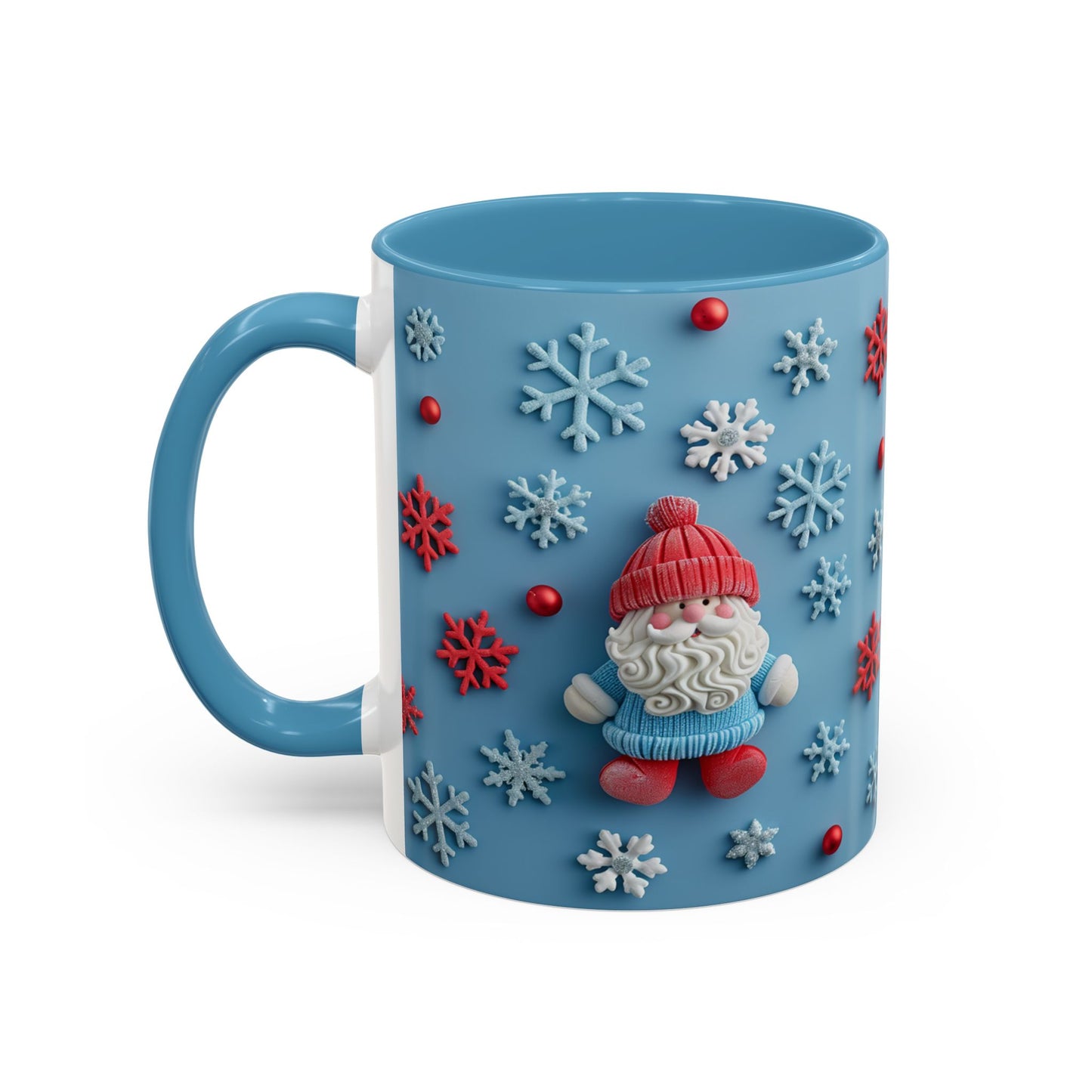Santa Snowflake Pattern Mug | Accent Coffee Mug