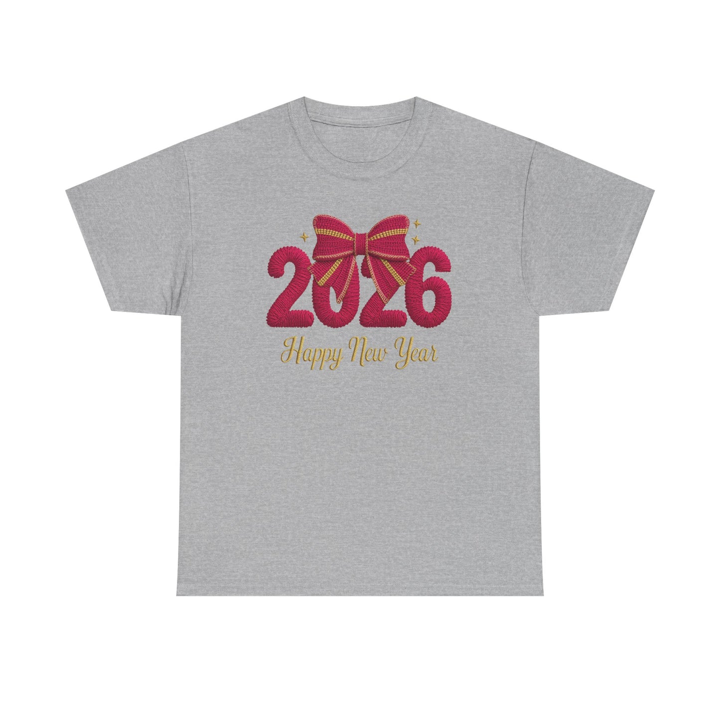 2026 Happy New Year Tee Festive Ribbon New Year Day T-Shirt