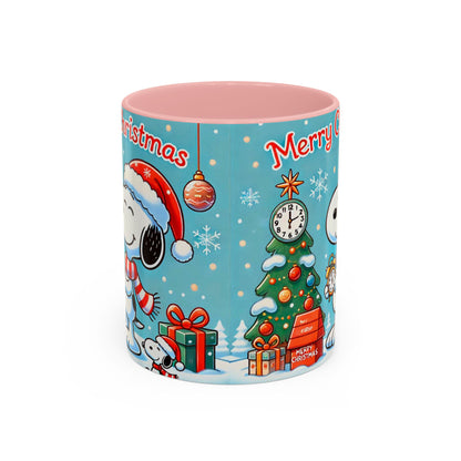 Beagle Chistmas Illustration Mug | Accent Coffee Mug 11oz 15oz