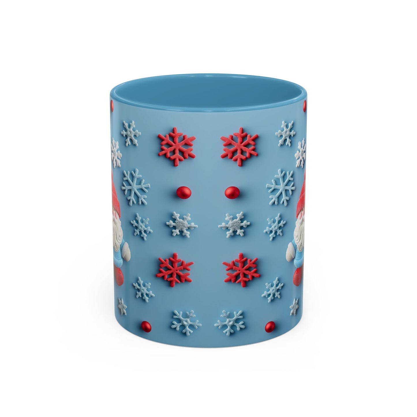 Santa Snowflake Pattern Mug | Accent Coffee Mug