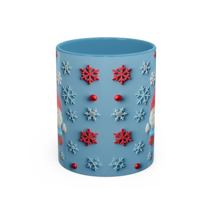Santa Snowflake Pattern Mug | Accent Coffee Mug