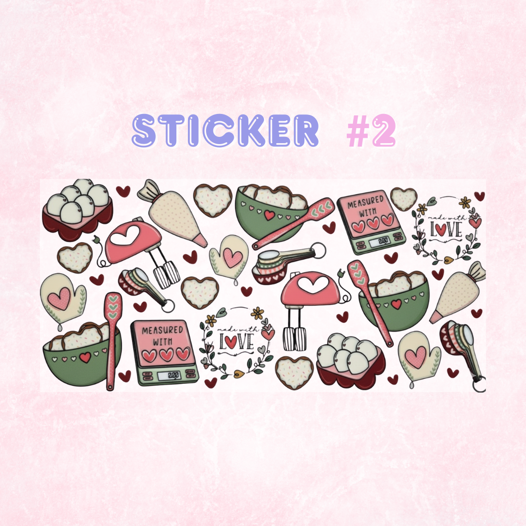 UV DTF Valentines Themed Stickers