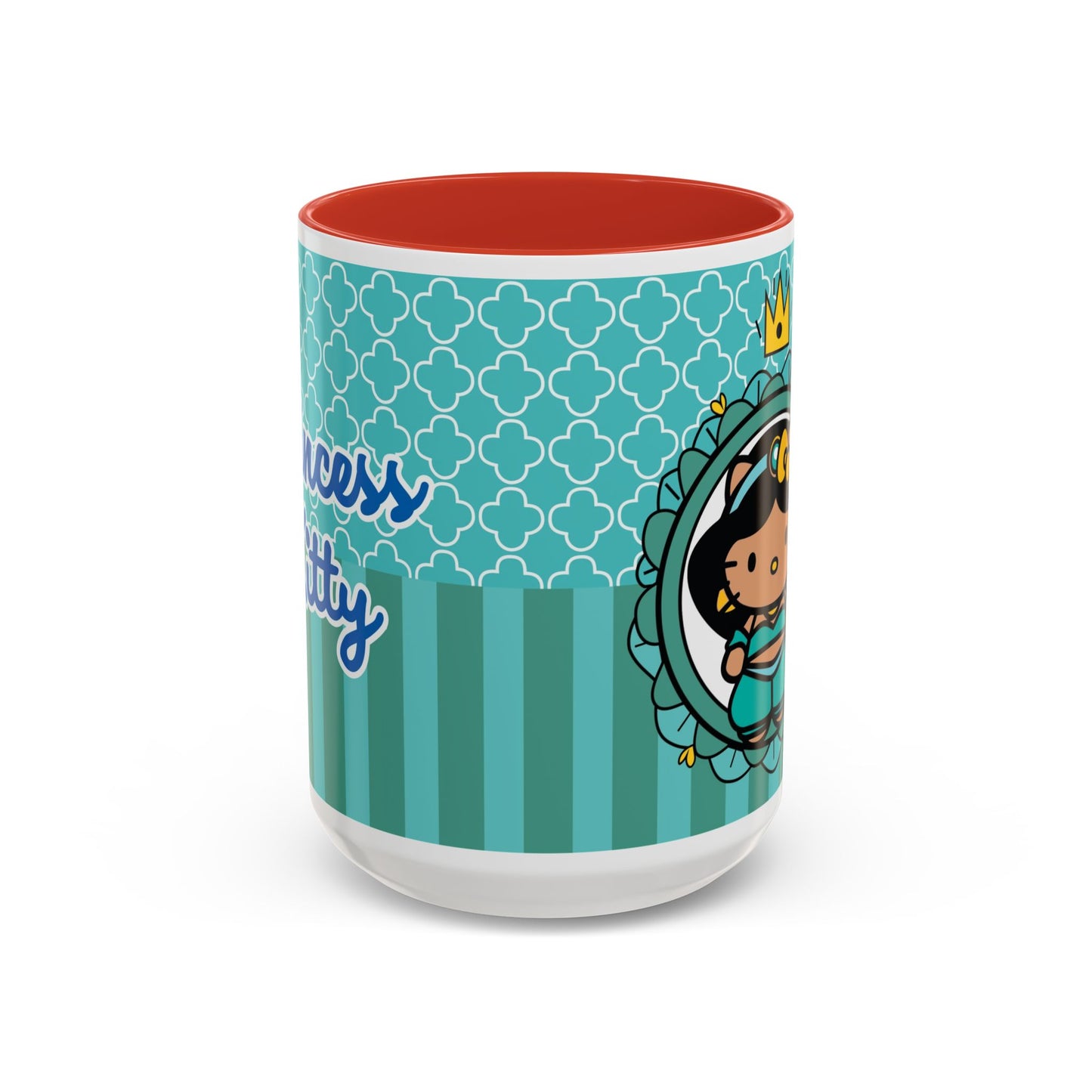 Princess Girl Cartoon Teal Accent Coffee Mug | 11oz 15oz