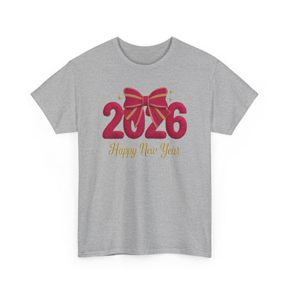2026 Happy New Year Tee Festive Ribbon New Year Day T-Shirt
