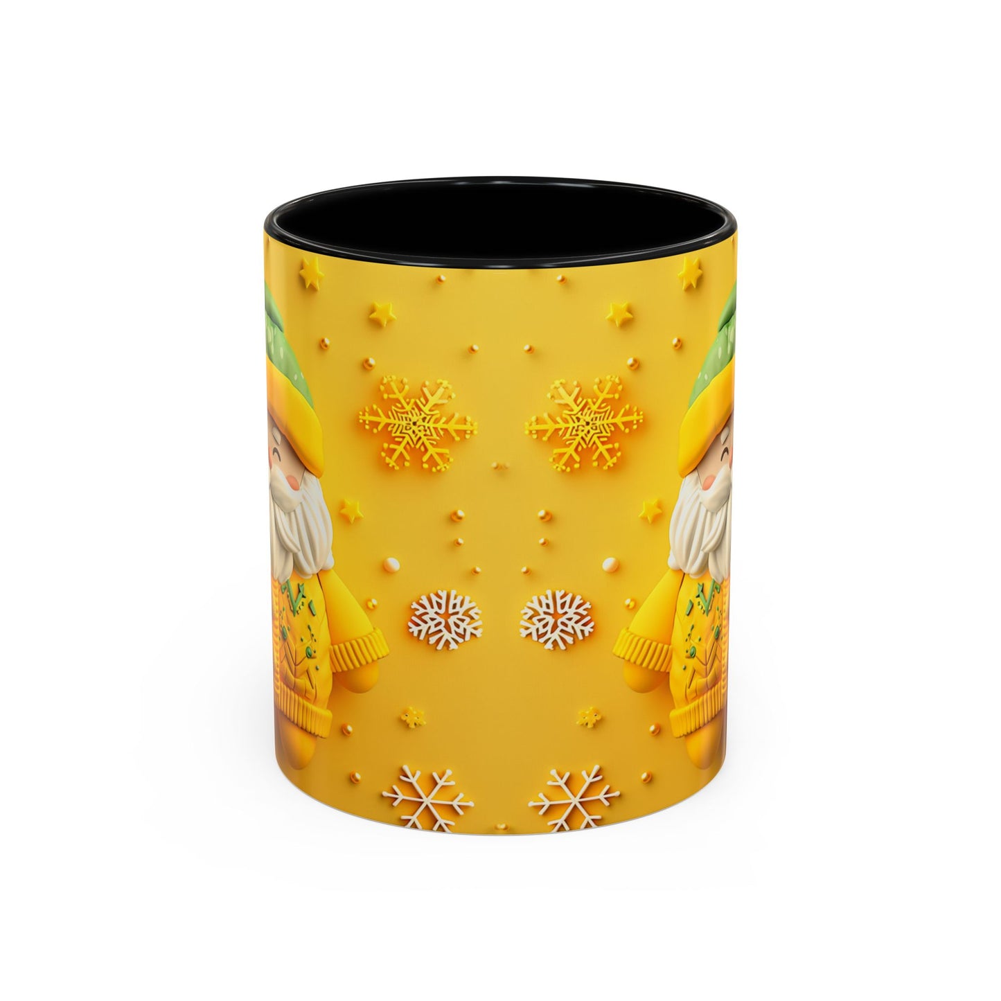 Yellow Sweater Santa Mug | Accent Coffee Mug