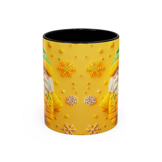 Yellow Sweater Santa Mug | Accent Coffee Mug