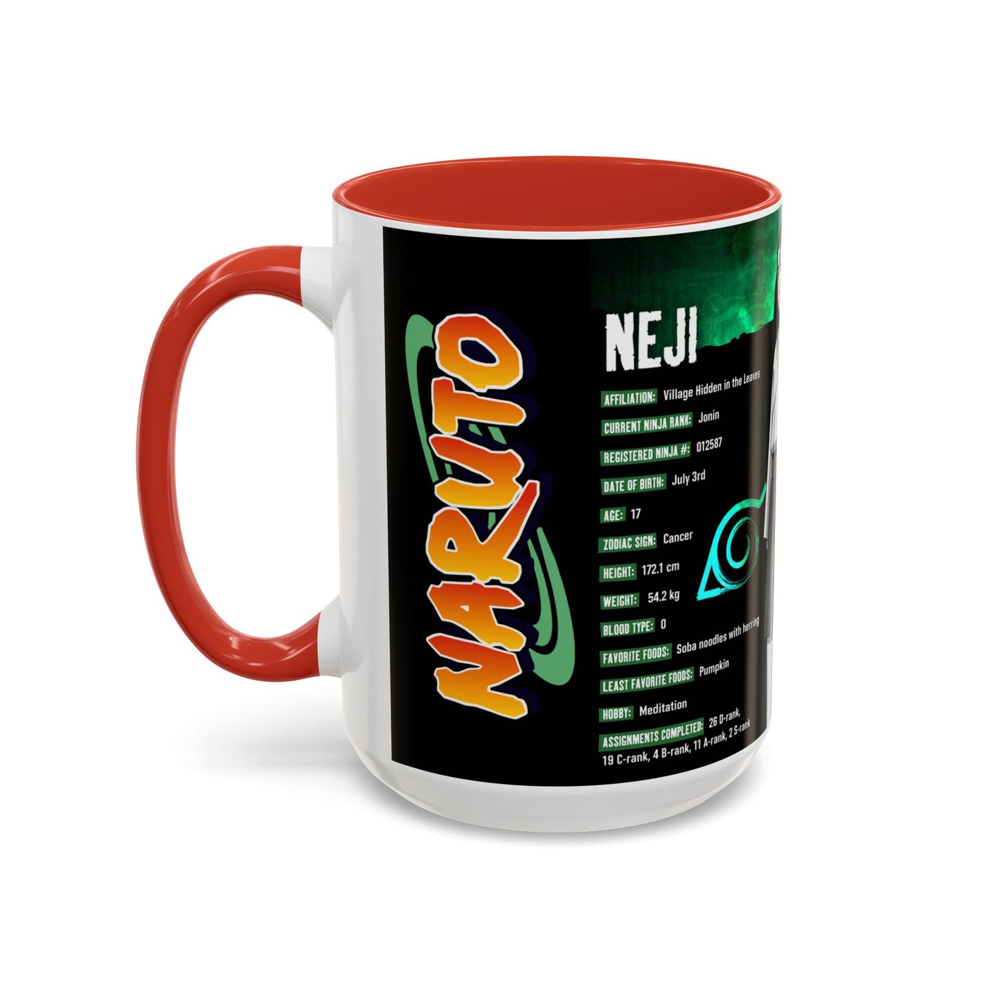 Naruto Shippuden Neji Accent Coffee Mug | Coffee Mug (11/15oz)