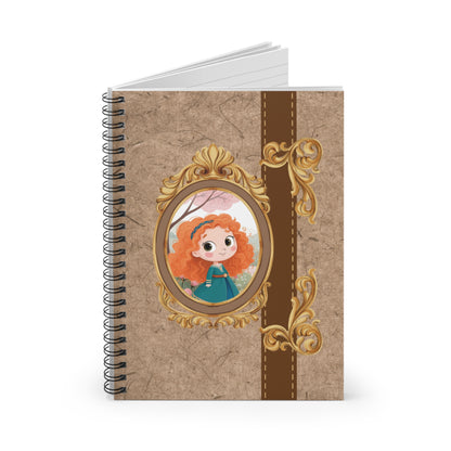 Princess Portrait Notebook | Spiral Ruled Journal