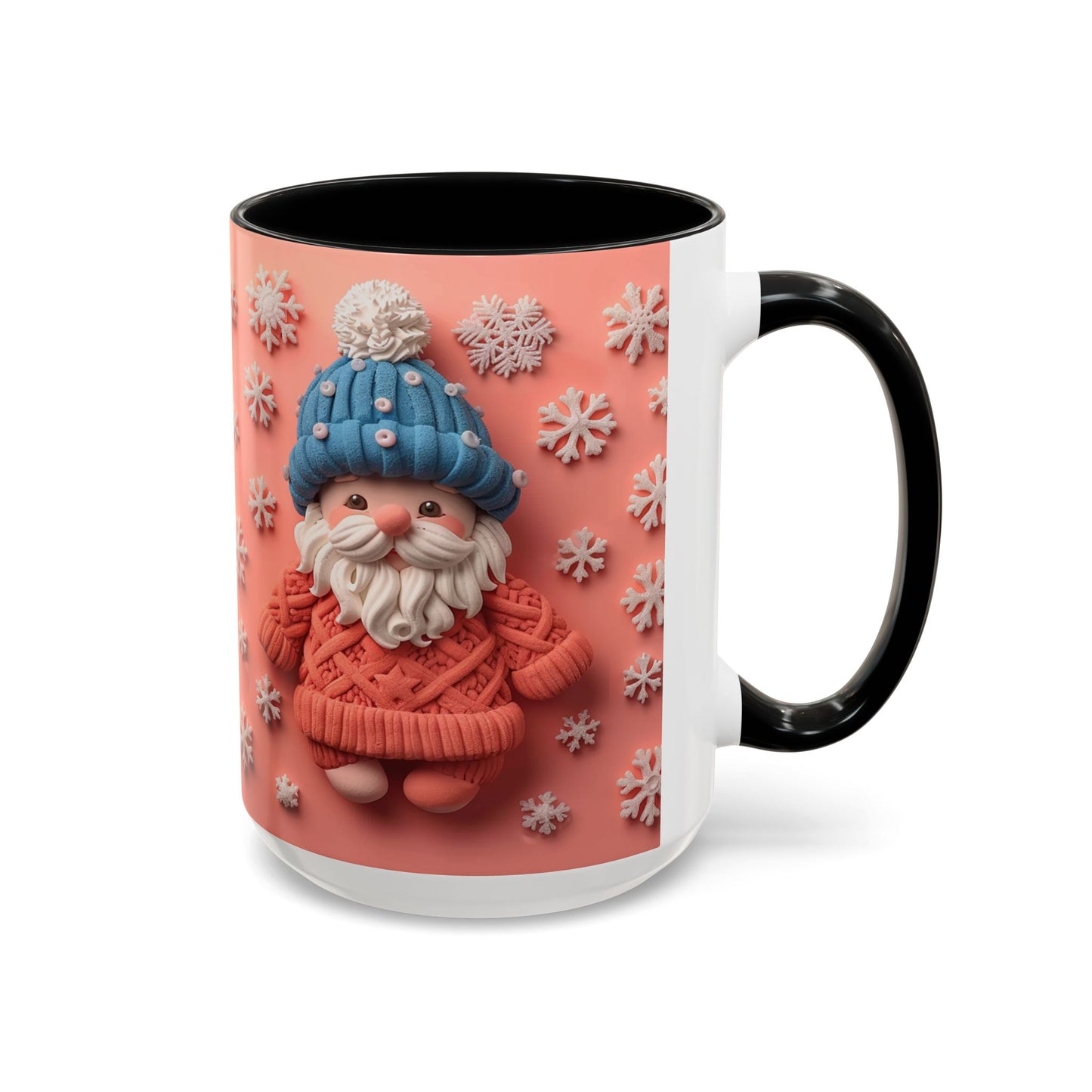 Knit Gnome with Snowflakes Mug | Accent Coffee Mug 11oz 15oz