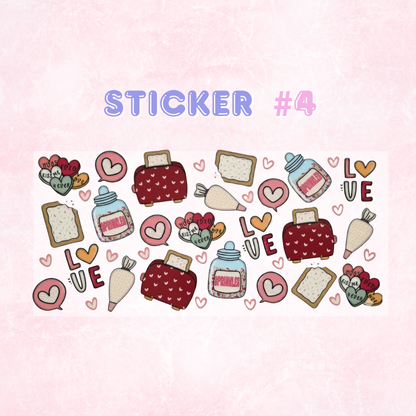 UV DTF Valentines Themed Stickers