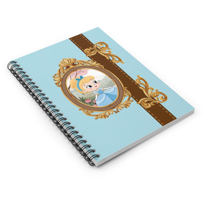 Cute Princess Portrait Spiral Notebook | Ruled Journal